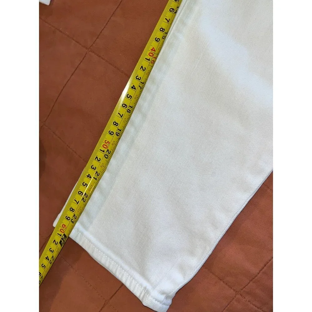 AG Adriano Goldschmied The Stilt Cigarette Jean Crop White Jeans Size 27 Womens